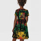 Jamaica Reggae Festival Kid Short Sleeve Dress One Love Rastafari Culture - African Pride