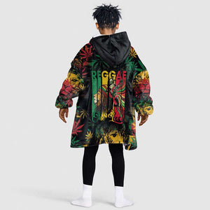 Jamaica Reggae Festival Kid Wearable Blanket Hoodie One Love Rastafari Culture - African Pride