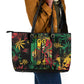Jamaica Reggae Festival Leather Tote Bag One Love Rastafari Culture - African Pride