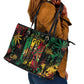 Jamaica Reggae Festival Leather Tote Bag One Love Rastafari Culture - African Pride