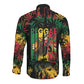 Jamaica Reggae Festival Long Sleeve Button Shirt One Love Rastafari Culture - African Pride