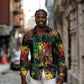 Jamaica Reggae Festival Long Sleeve Button Shirt One Love Rastafari Culture - African Pride