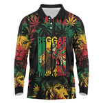 Jamaica Reggae Festival Long Sleeve Polo Shirt One Love Rastafari Culture - African Pride