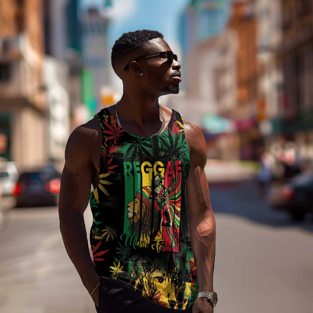 Jamaica Reggae Festival Men Tank Top One Love Rastafari Culture - African Pride