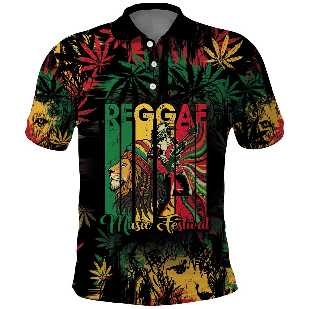 Jamaica Reggae Festival Polo Shirt One Love Rastafari Culture - African Pride