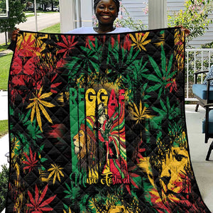 Jamaica Reggae Festival Quilt One Love Rastafari Culture - African Pride