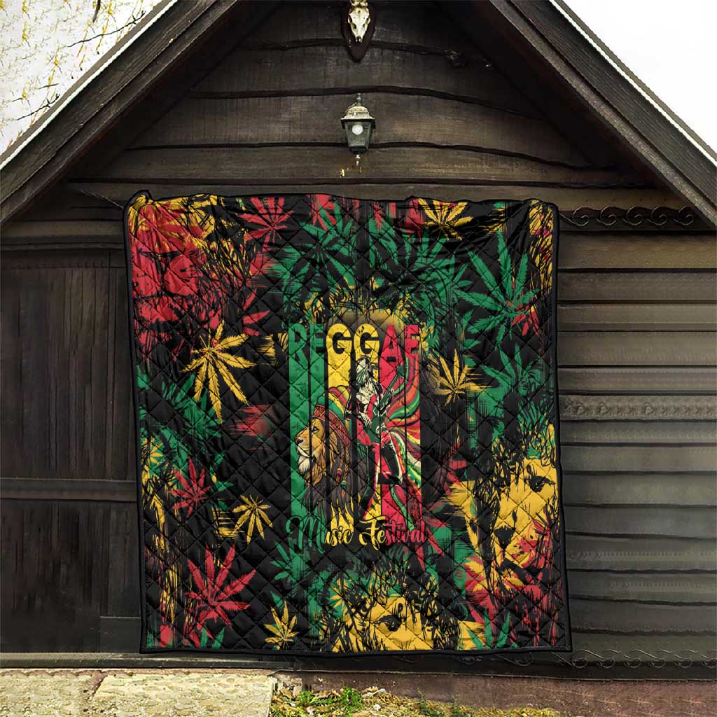 Jamaica Reggae Festival Quilt One Love Rastafari Culture - African Pride