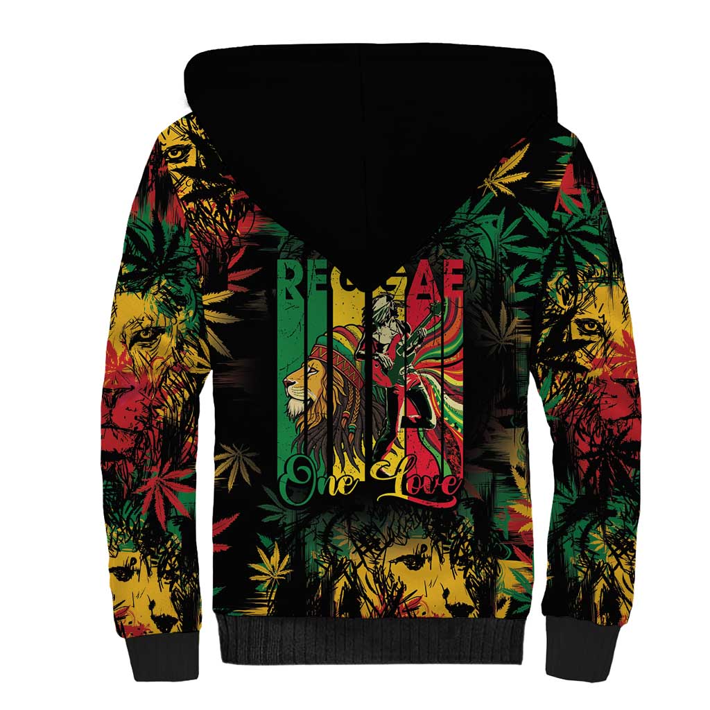 Jamaica Reggae Festival Sherpa Hoodie One Love Rastafari Culture - African Pride