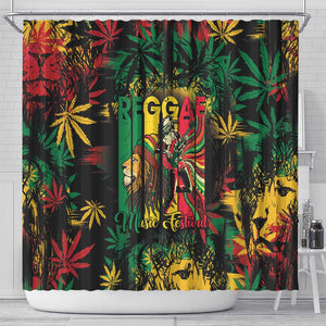 Jamaica Reggae Festival Shower Curtain One Love Rastafari Culture - African Pride