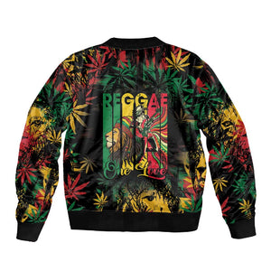 Jamaica Reggae Festival Sleeve Zip Bomber Jacket One Love Rastafari Culture - African Pride