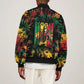 Jamaica Reggae Festival Sleeve Zip Bomber Jacket One Love Rastafari Culture - African Pride