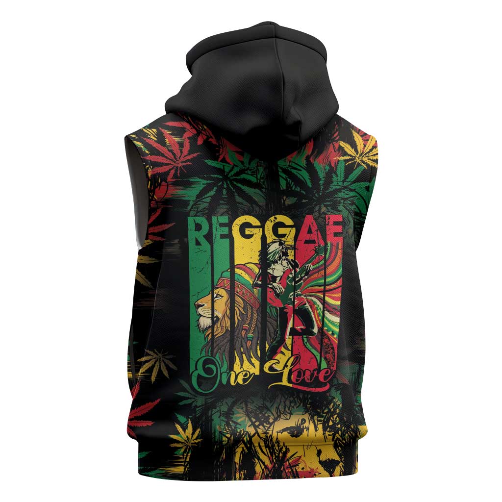 Jamaica Reggae Festival Sleeveless Hoodie One Love Rastafari Culture - African Pride