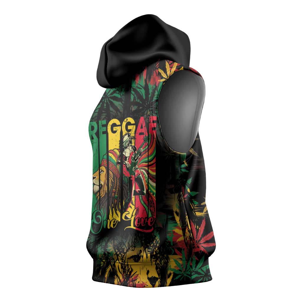 Jamaica Reggae Festival Sleeveless Hoodie One Love Rastafari Culture - African Pride