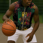 Jamaica Reggae Festival Sleeveless Zip Hoodie One Love Rastafari Culture - African Pride