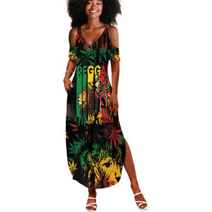 Jamaica Reggae Festival Summer Maxi Dress One Love Rastafari Culture - African Pride