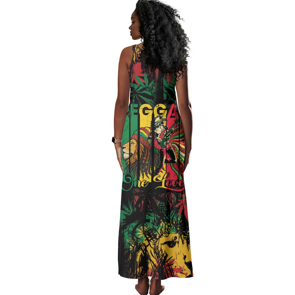 Jamaica Reggae Festival Tank Maxi Dress One Love Rastafari Culture - African Pride