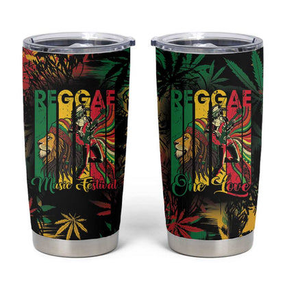 Jamaica Reggae Festival Tumbler Cup One Love Rastafari Culture - African Pride