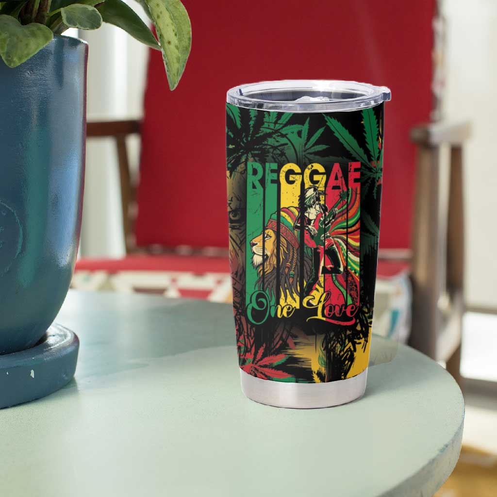Jamaica Reggae Festival Tumbler Cup One Love Rastafari Culture - African Pride