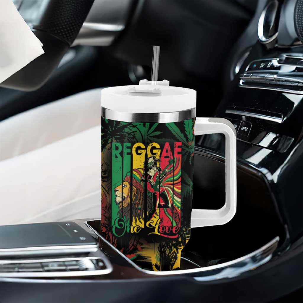 Jamaica Reggae Festival Tumbler With Handle One Love Rastafari Culture - African Pride