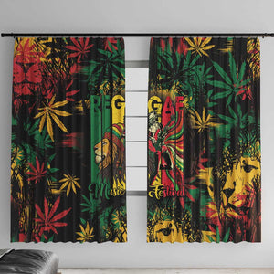 Jamaica Reggae Festival Window Curtain One Love Rastafari Culture - African Pride