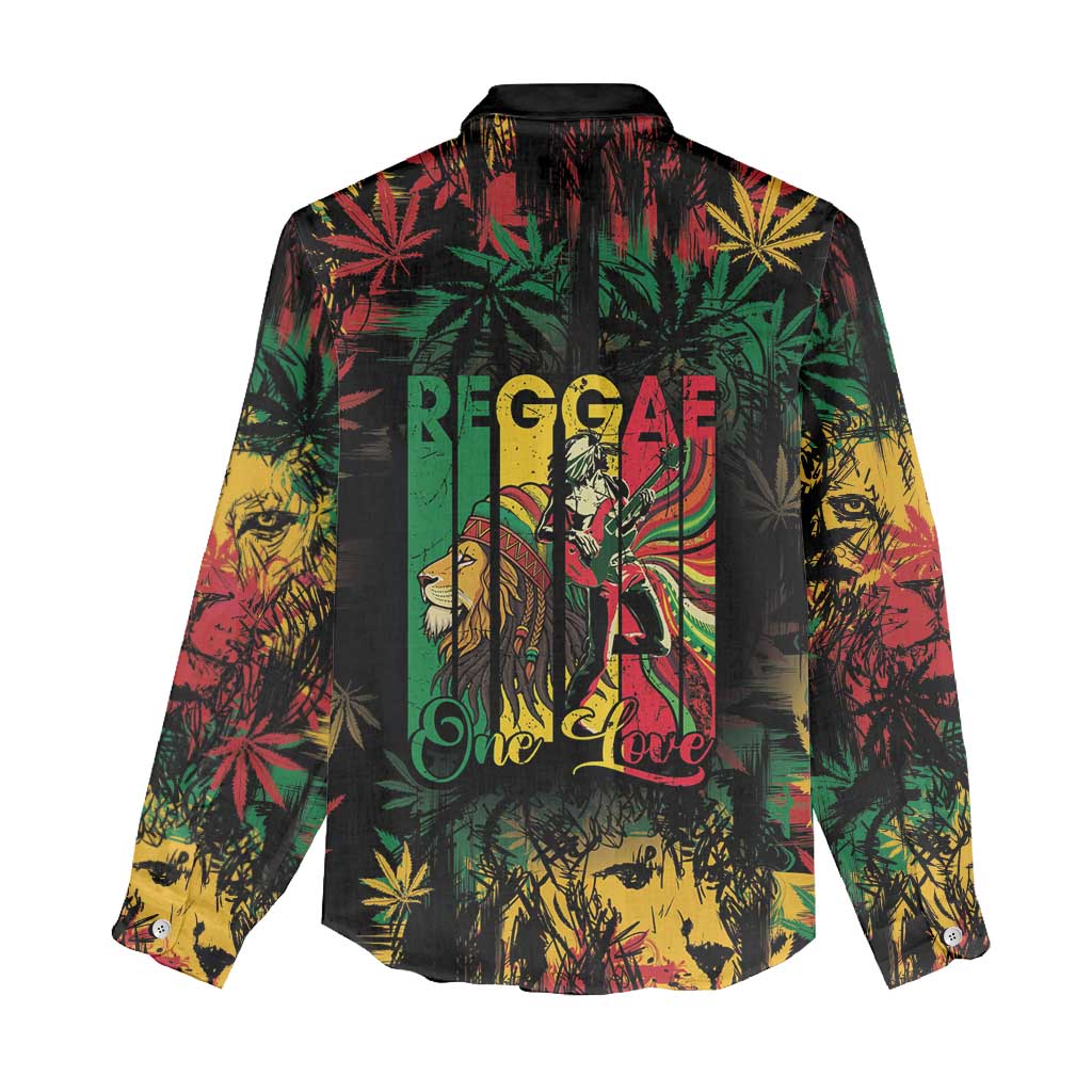 Jamaica Reggae Festival Women Casual Shirt One Love Rastafari Culture - African Pride
