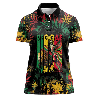 Jamaica Reggae Festival Women Polo Shirt One Love Rastafari Culture - African Pride
