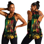 Jamaica Reggae Festival Women Racerback Tank One Love Rastafari Culture - African Pride