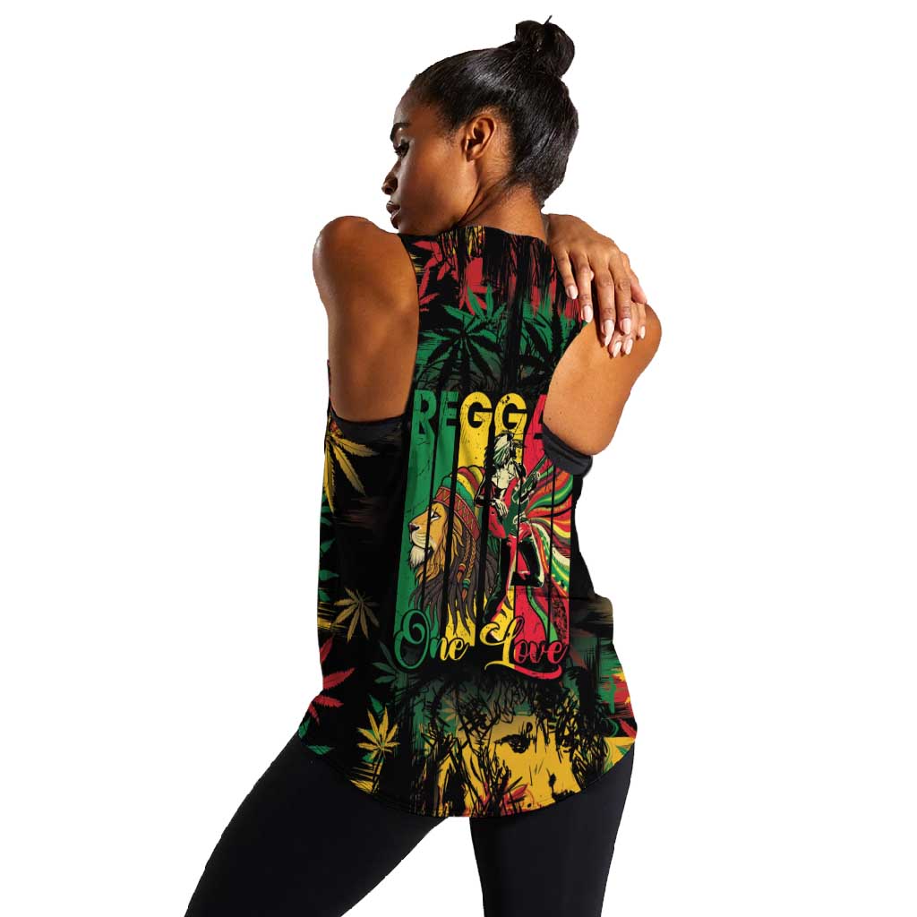 Jamaica Reggae Festival Women Racerback Tank One Love Rastafari Culture - African Pride