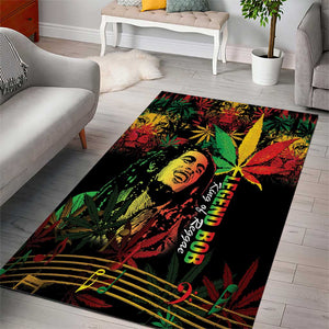 King Of Reggae Legend Bob Area Rug Rasta Cannabis - African Pride