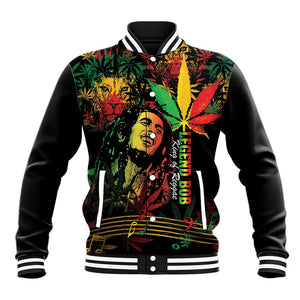 King Of Reggae Legend Bob Baseball Jacket Rasta Cannabis - African Pride