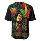 King Of Reggae Legend Bob Baseball Jersey Rasta Cannabis - African Pride