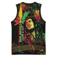 King Of Reggae Legend Bob Basketball Jersey Rasta Cannabis - African Pride