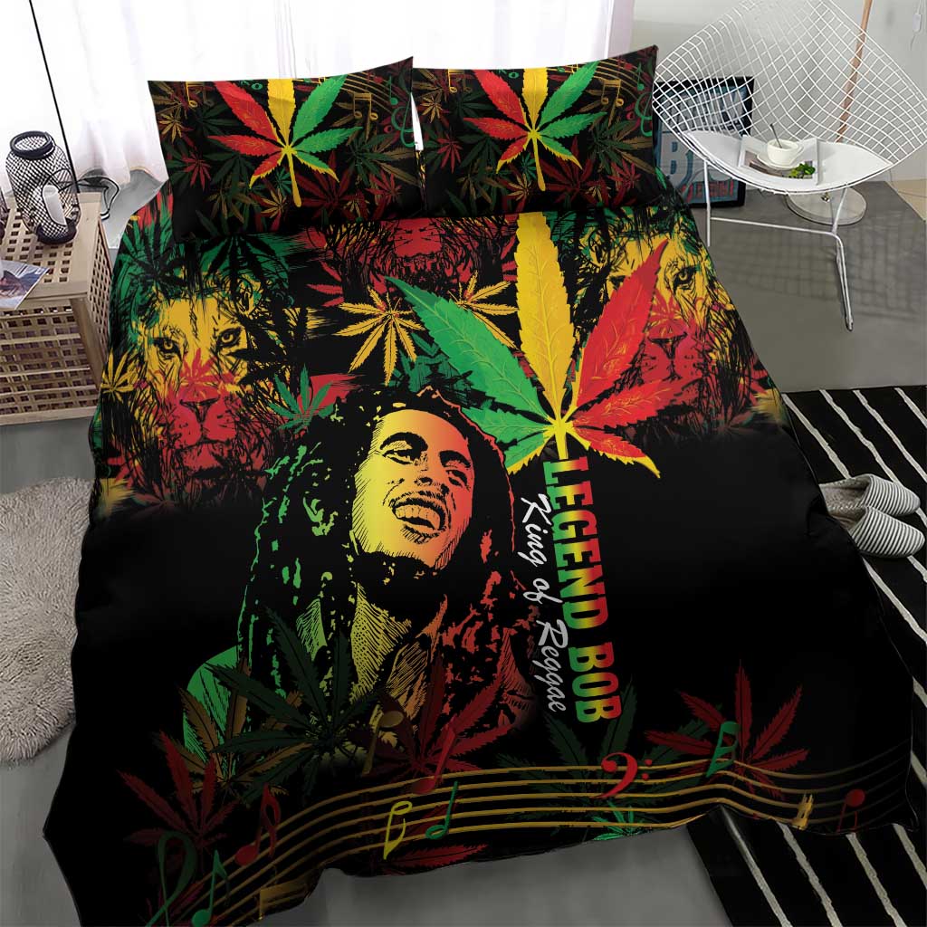 King Of Reggae Legend Bob Bedding Set Rasta Cannabis - African Pride
