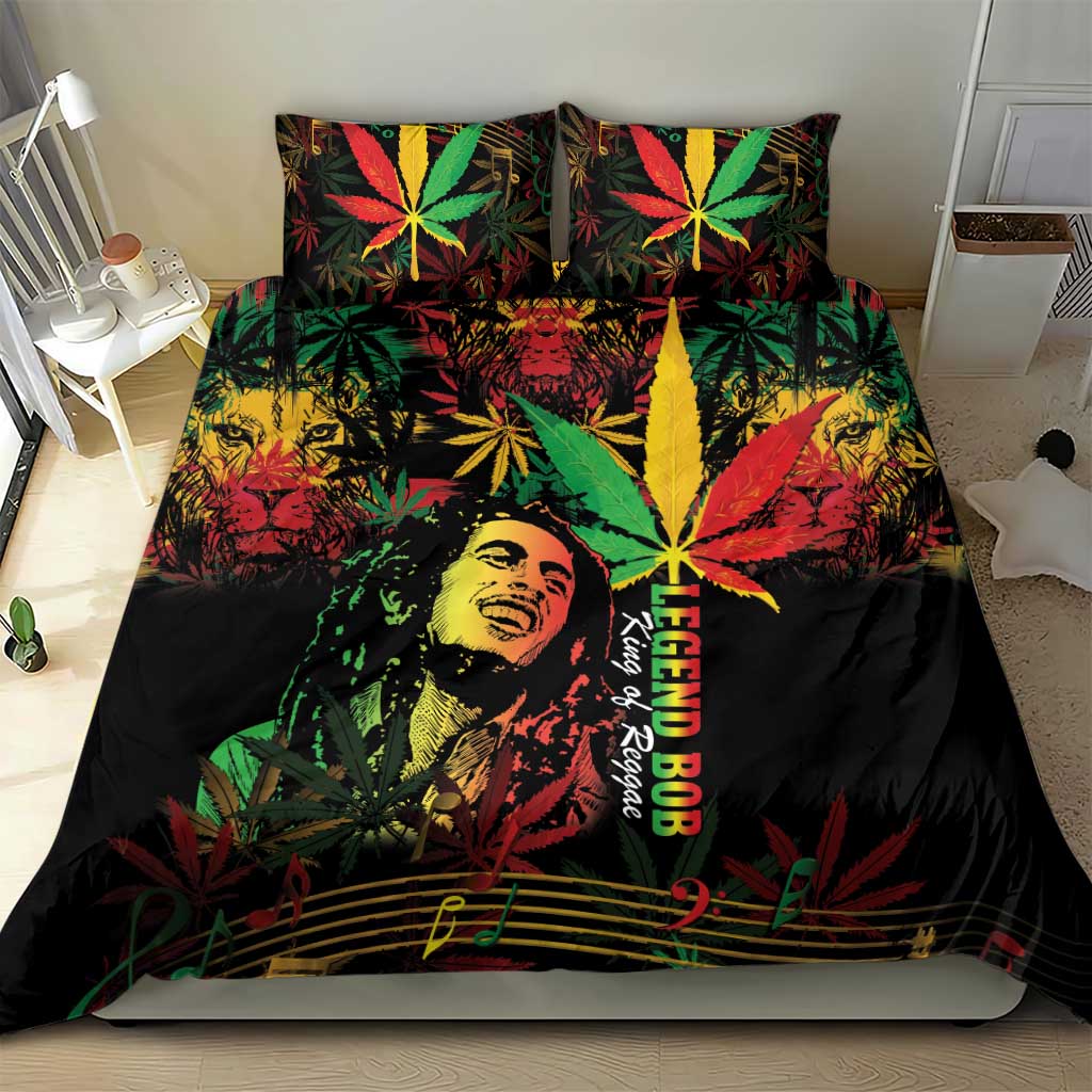King Of Reggae Legend Bob Bedding Set Rasta Cannabis - African Pride