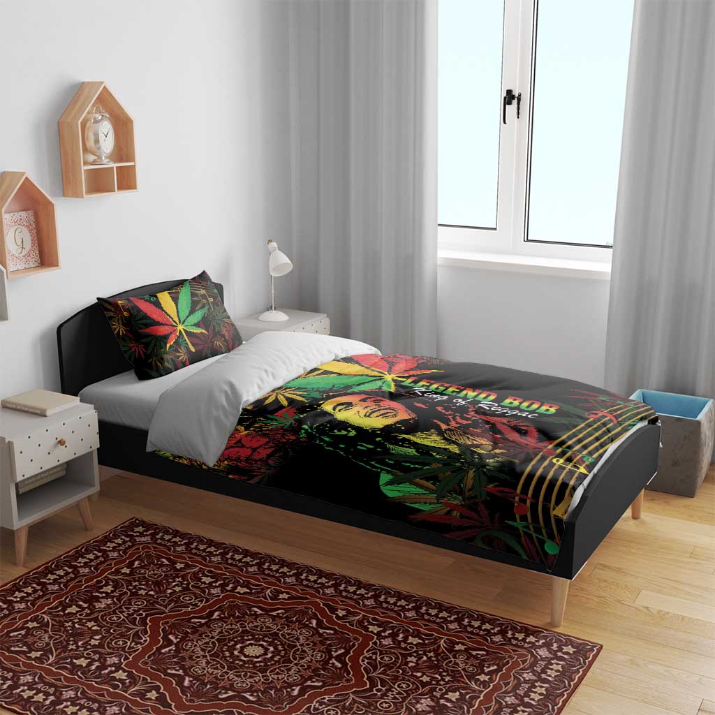 King Of Reggae Legend Bob Bedding Set Rasta Cannabis - African Pride