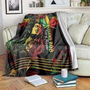King Of Reggae Legend Bob Blanket Rasta Cannabis - African Pride