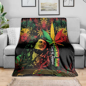 King Of Reggae Legend Bob Blanket Rasta Cannabis - African Pride