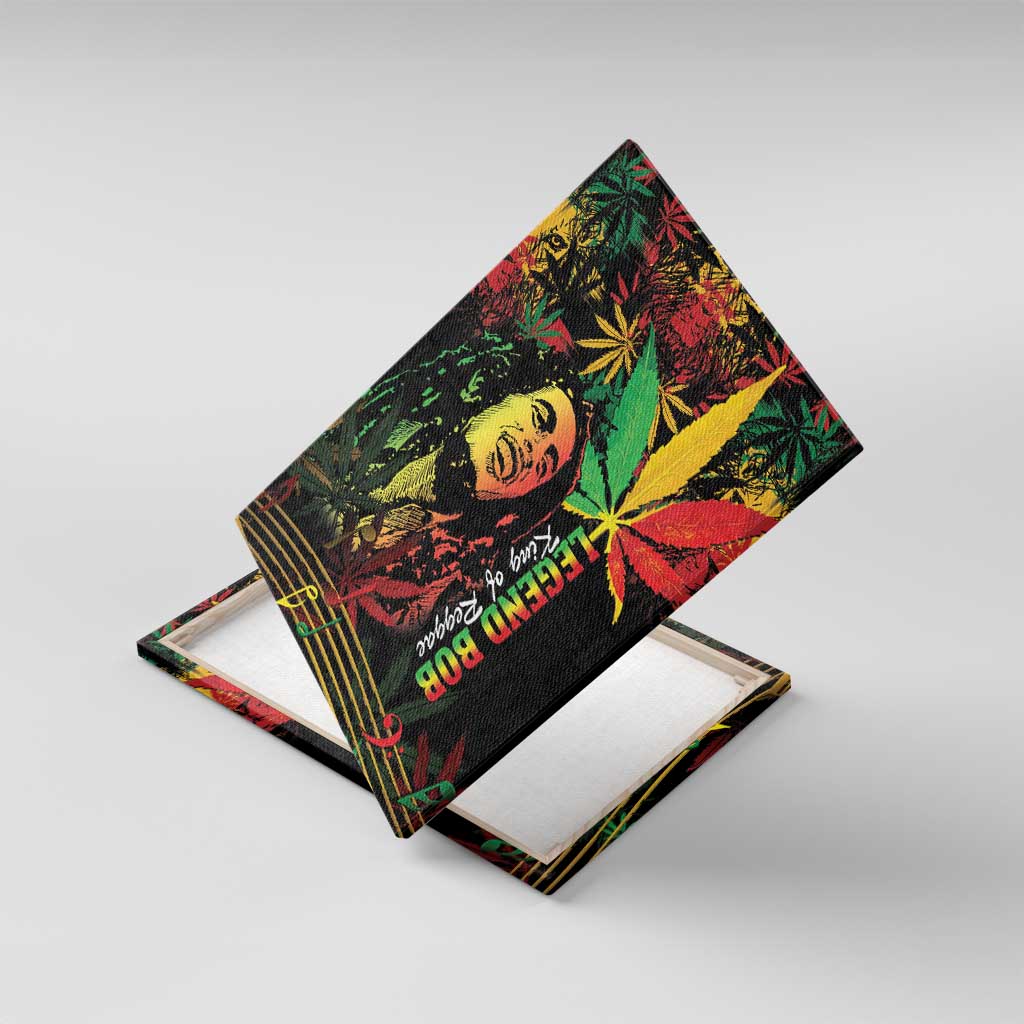 King Of Reggae Legend Bob Canvas Wall Art Rasta Cannabis - African Pride