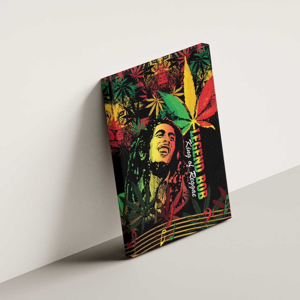 King Of Reggae Legend Bob Canvas Wall Art Rasta Cannabis - African Pride