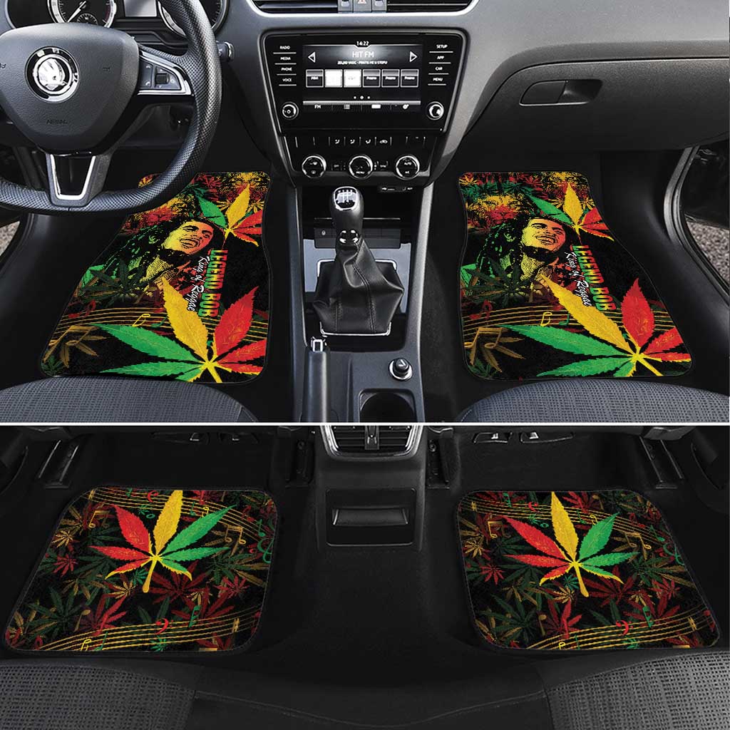 King Of Reggae Legend Bob Car Mats Rasta Cannabis - African Pride