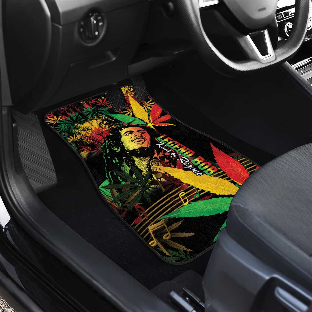 King Of Reggae Legend Bob Car Mats Rasta Cannabis - African Pride