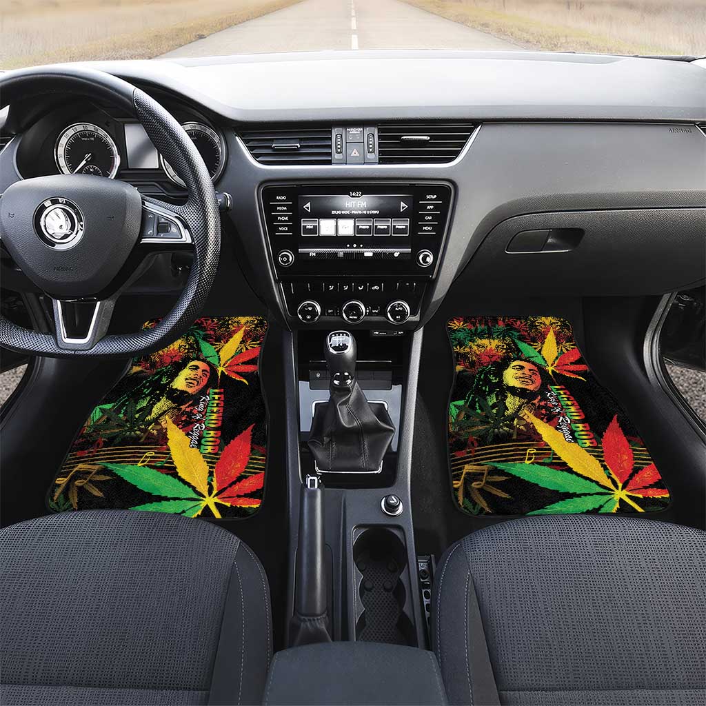 King Of Reggae Legend Bob Car Mats Rasta Cannabis - African Pride