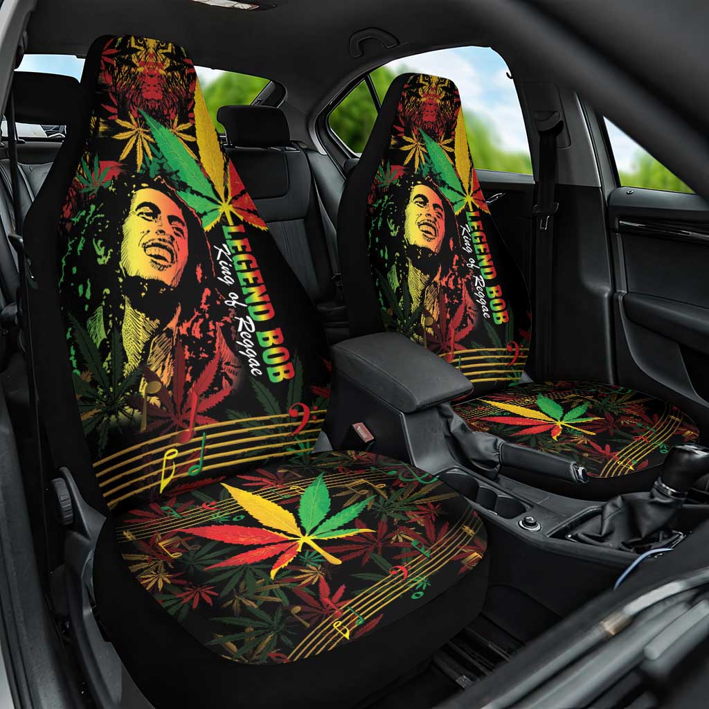 King Of Reggae Legend Bob Car Seat Cover Rasta Cannabis - African Pride