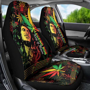 King Of Reggae Legend Bob Car Seat Cover Rasta Cannabis - African Pride