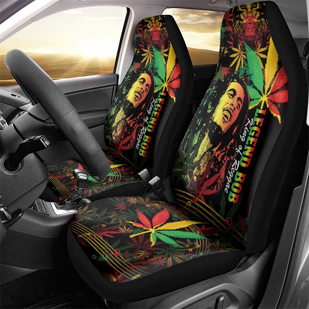 King Of Reggae Legend Bob Car Seat Cover Rasta Cannabis - African Pride