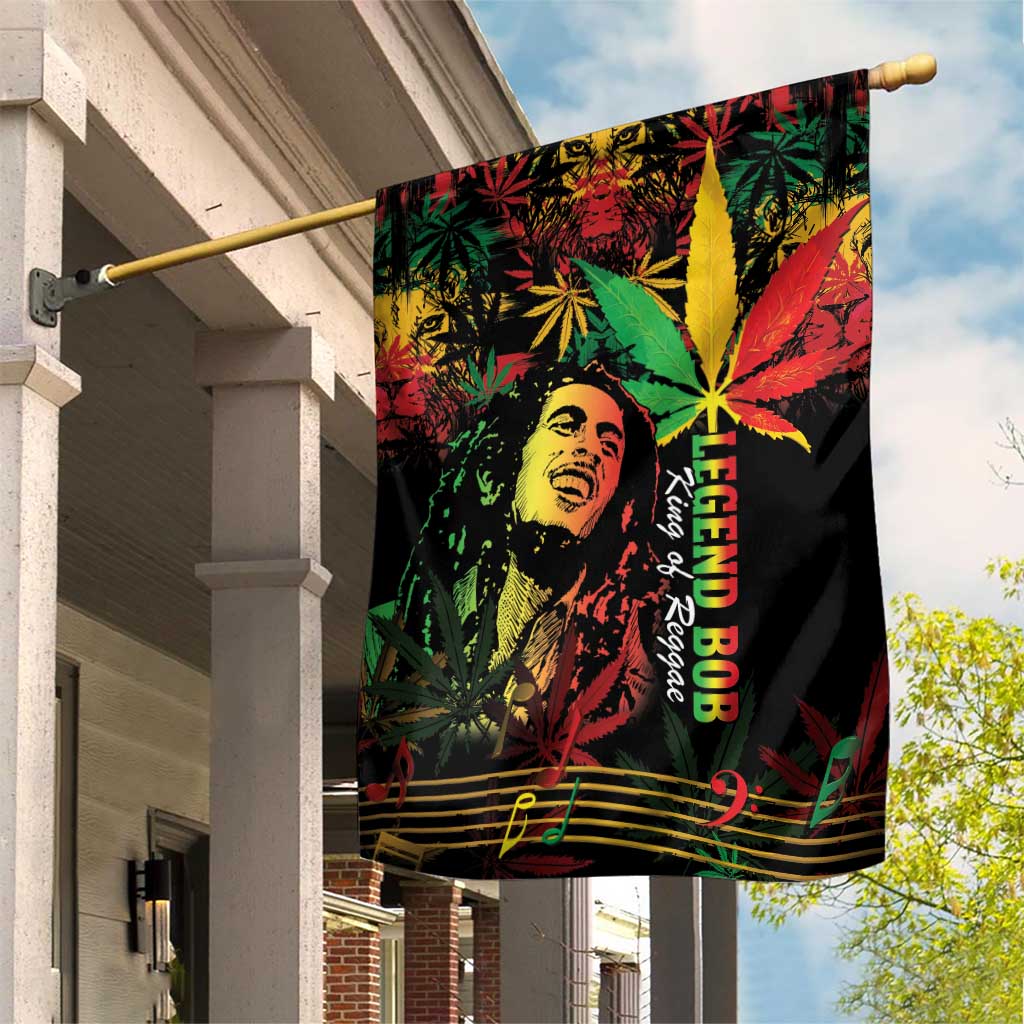 King Of Reggae Legend Bob Garden Flag Rasta Cannabis - African Pride