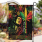 King Of Reggae Legend Bob Garden Flag Rasta Cannabis - African Pride