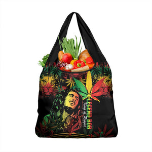 King Of Reggae Legend Bob Grocery Bag Rasta Cannabis - African Pride