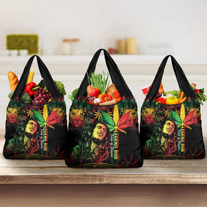 King Of Reggae Legend Bob Grocery Bag Rasta Cannabis - African Pride