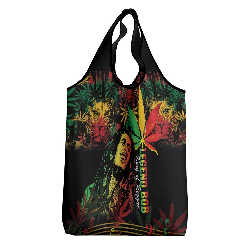 King Of Reggae Legend Bob Grocery Bag Rasta Cannabis - African Pride